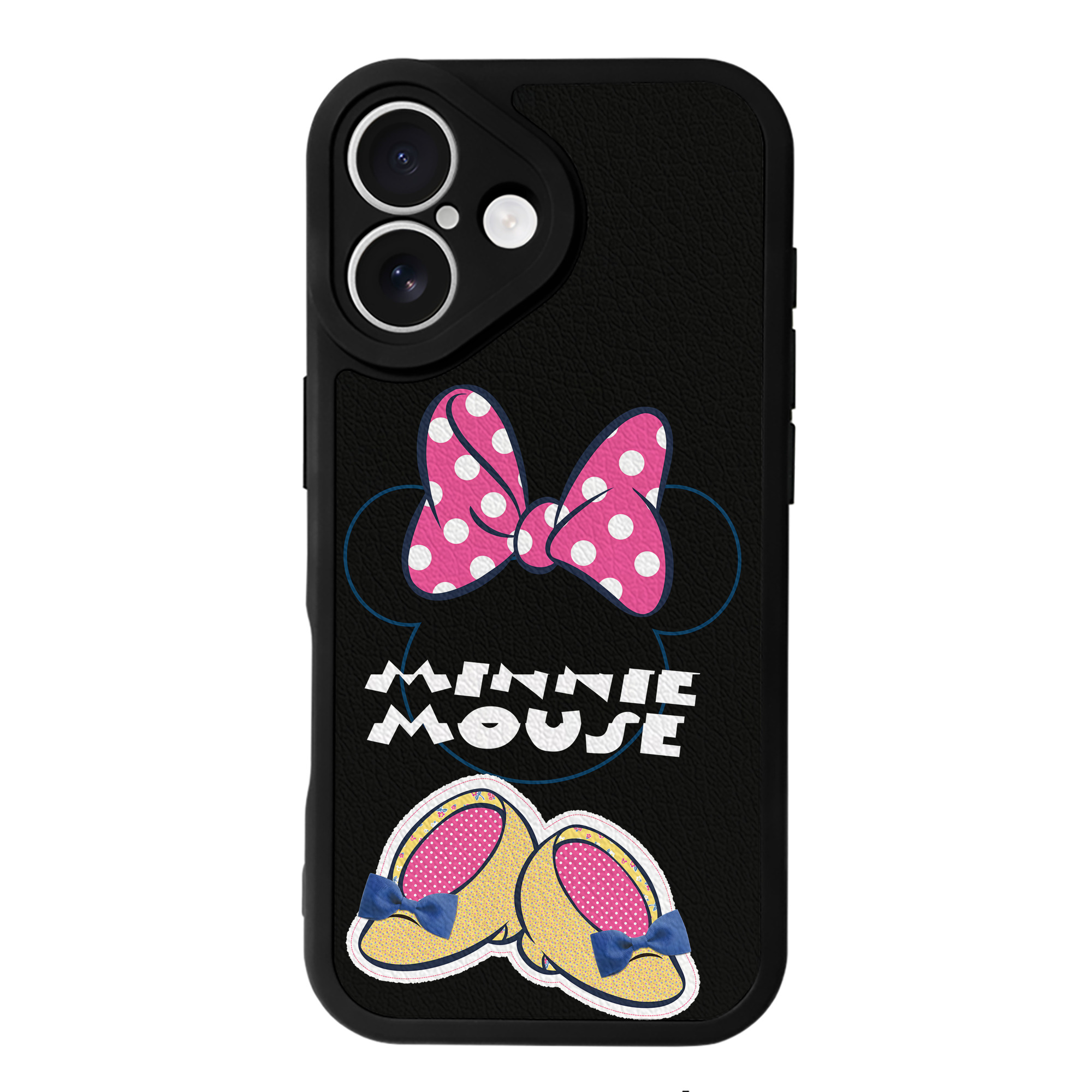 （画像用） ミッキーマウス Mickey Mouse 【iPhone 16シリーズ対応】シリコンスマホケース（レザー調） 材質：シリコン